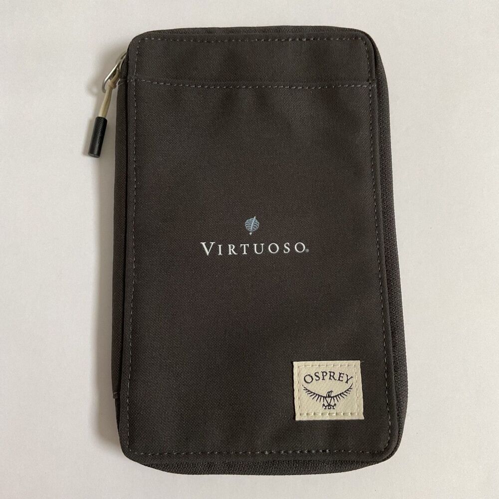 Osprey Arcane Zip Wallet Stonewash Black Virtuoso Luxury Travel Organizer Cards